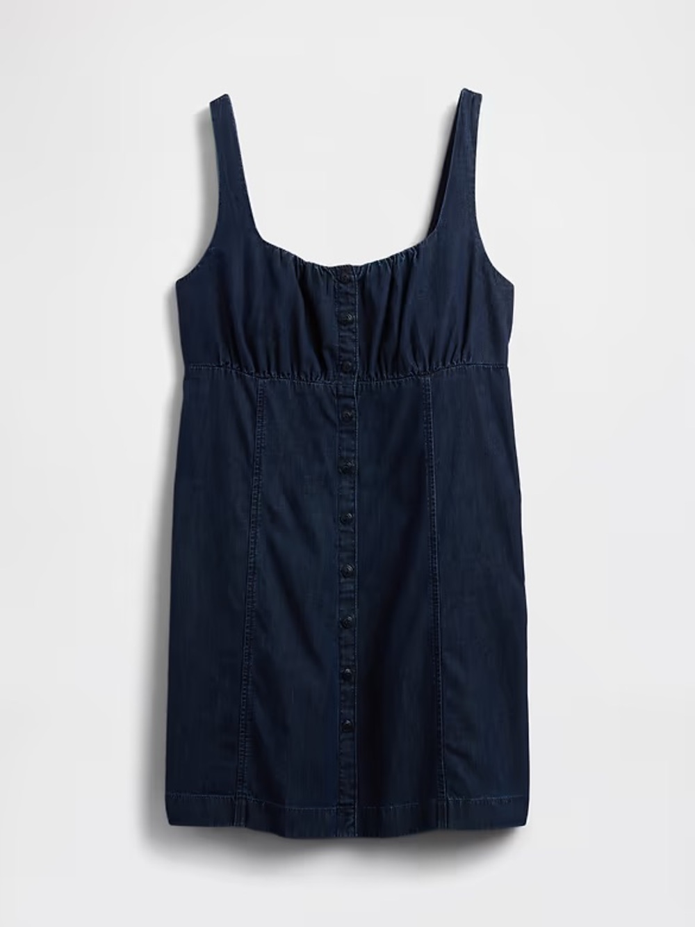 GAP UltraSoft Denim Square-Neck Mini Dress Vacation Outfit Small - Picture 5 of 12